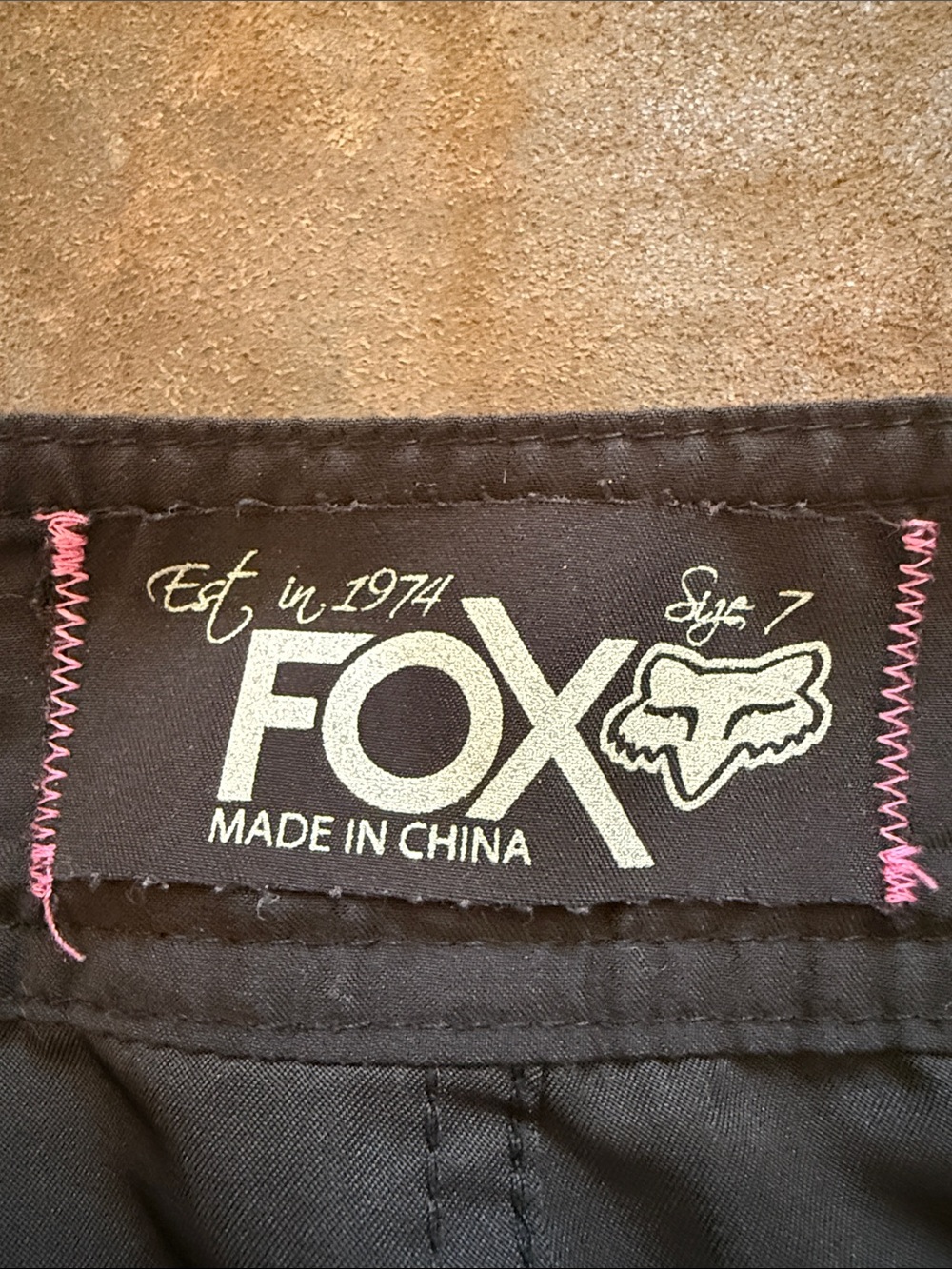 Fox Black Women's Swim Shorts with Pink Accent - Picture 2 of 2